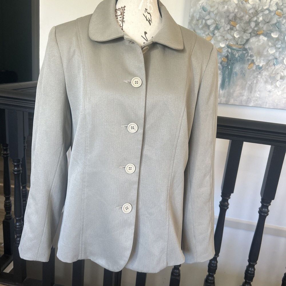 Harlan Jacket Made In New York Classic Blazer‎ Beige Size 10